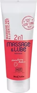 Masaż erotyczny - ŻEL - HOT MASSAGE & GLIDE GEL 2 IN 1 - 200 ML, STRAWBERRY - miniaturka - grafika 1