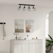 Lampy sufitowe - vidaXL Czarny, Przezroczysty Metal, Szkło Jeden rozmiar Lampa sufitowa - miniaturka - grafika 1