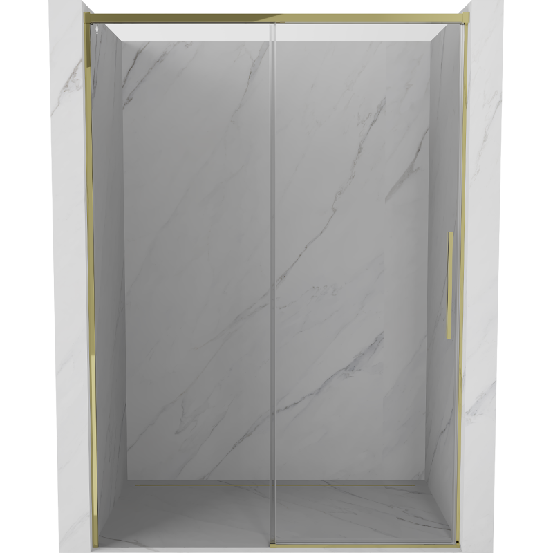 Mexen Rox drzwi prysznicowe rozsuwane 140 cm, transparent, złote - 8C2-140-000-50-00