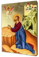 Ikony i obrazy sakralne - Ikona złocona Jezus w Ogrójcu - Symbol pokory i oddania - miniaturka - grafika 1