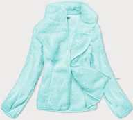 Bluzy damskie - PLUSZOWA DAMSKA BLUZA MIĘTOWA (HH006-41) - J.STYLE - miniaturka - grafika 1