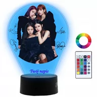 Lampy stojące - Lampka Nocna 3D LED Black Pink K-pop - miniaturka - grafika 1