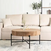 Ławy i stoliki kawowe - Stolik Kawowy BELIEF 79,5 cm Dąb Nowoczesny Loft - miniaturka - grafika 1