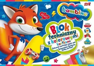 Bambino Blok techniczny z kolorowymi kartkami A3 10 kartek St Majewski - Szkolne artykuły papiernicze - miniaturka - grafika 2
