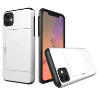 Etui i futerały do telefonów - Etui na Apple iPhone 11 Pro Max 2019 6,5 cala z kieszenią na kartę Etui odporne na wstrząsy srebrne - miniaturka - grafika 1