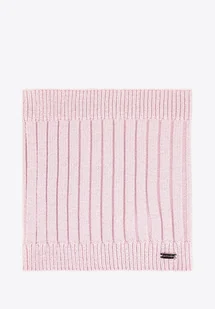 Komin damski z błyszczącą nitką pudrowy róż - Apaszki i szaliki męskie - miniaturka - grafika 1