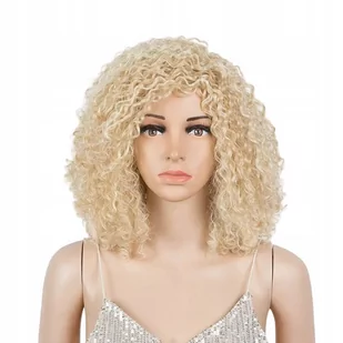 Peruka Blond Afro Loki Kręcone Włosy Peruki Damski - Ozdoby do włosów - miniaturka - grafika 1