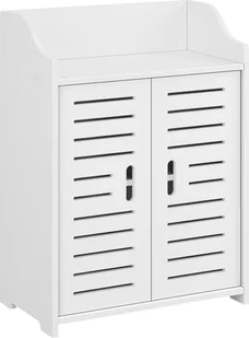 Szafka łazienkowa Trosa 62 x 45 x 25 cm Szafka łazienkowa Szafka wisząca Szafka do przechowywania Szafka boczna WPC Biały [en.casa] - Szafki łazienkowe - miniaturka - grafika 1