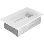 Akcesoria kominkowe - CHAMILAR Kratka kominkowa 11 x 17 cm Biała KNAP - miniaturka - grafika 1