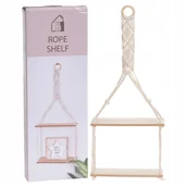 Półki do salonu - Półka wisząca ścienna boho 2-poziomy - miniaturka - grafika 1