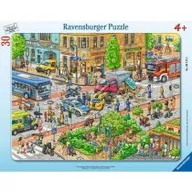 Puzzle - Ravensburger Kinderpuzzle Ravensburger Puzzle dziecięce 06172 Ravensburger 06172-Unterwegs in der Stadt-Kinderpuzzle - miniaturka - grafika 1