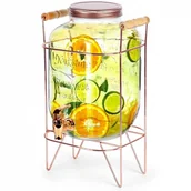Saturatory - Słój do napojów z kranikiem i stojakiem złotym 5,5 l kod: O-139603 - miniaturka - grafika 1
