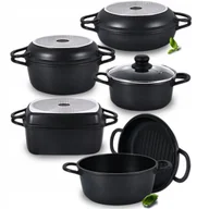 Zestawy garnków i patelni - ZESTAW GARNKÓW ALUMINIOWYCH POWŁOKA NON-STICK 10 ELEMENTÓW 2w1 GARNKI - miniaturka - grafika 1