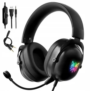 ONIKUMA X11 RGB czarne - Słuchawki - miniaturka - grafika 1