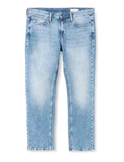 Spodenki męskie - s.Oliver Big Size Męskie spodnie jeansowe długie, niebieskie, W42 / L30, niebieski, 42W / 30L - grafika 1