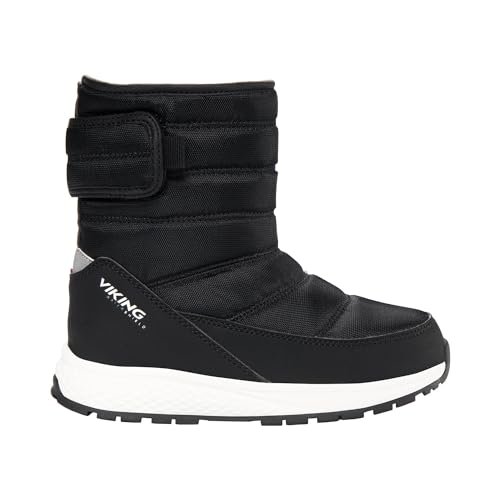 Viking Equip Pull-on Warm WP 1V śniegowce, czarne, 10 UK dziecko, Czarny, 10 UK Child