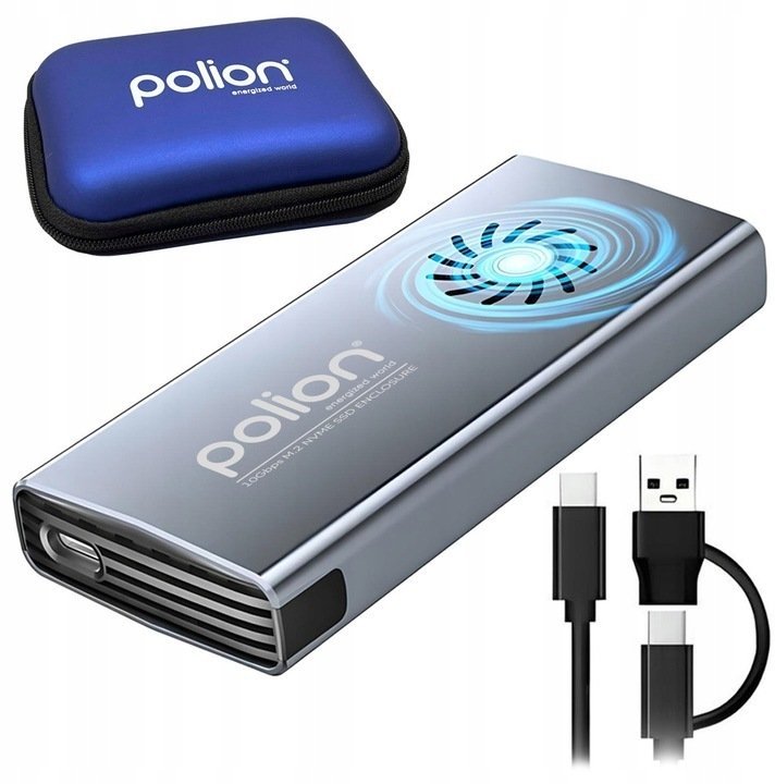 Kieszeń na dysk SSD M.2 NVMe z wentylatorem USB-C 3.2 do 4TB