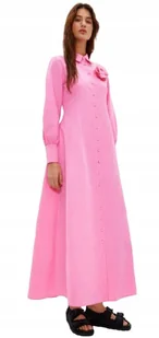 TRENDYOL RÓŻOWA SUKIENKA MAXI Z KOŁNIERZYKIEM I KWIATOWĄ OZDOBĄ 40 5AA - Sukienki TRENDYOL RÓŻOWA SUKIENKA MAXI Z KOŁNIERZYKIEM I KWIATOWĄ OZDOBĄ 40 5AA - Sukienki - miniaturka - grafika 1