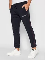 Spodnie sportowe męskie - Tommy Hilfiger Spodnie dresowe Taped MW0MW18722 Granatowy Regular Fit - miniaturka - grafika 1