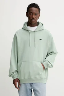 Vans bluza bawełniana męska kolor turkusowy z kapturem gładka VN000P58EMW1 - Bluzy męskie - miniaturka - grafika 1