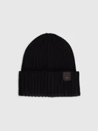 Czapki dla dzieci - 4F Czapka beanie dziecięca - czarna Uniwersalny - miniaturka - grafika 1