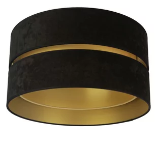 Euluna Lampa sufitowa Duo z tkaniny, czarna/złota, 40cm - Lampy sufitowe - miniaturka - grafika 1