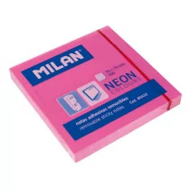 MILAN MILAN Karteczki neonowe 75x75 mm różowe WIKR-935722 WIKR-935722 - Notesy i bloczki - miniaturka - grafika 3