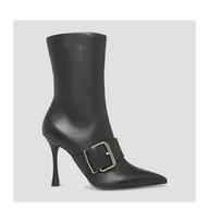 Botki damskie - Botki damskie skórzane Steve Madden Banter Bootie SM11002605-017 37 23 cm Czarne (8720857117660). Botki damskie - miniaturka - grafika 1