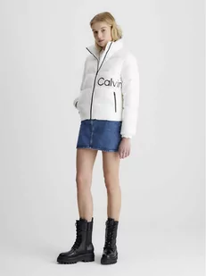 Calvin Klein Kurtka pikowana w kolorze białym - Kurtki damskie - miniaturka - grafika 1