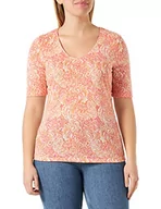 Koszulki i topy damskie - GERRY WEBER Edition Damska koszulka 870042-44038, fioletowa/różowa/czerwona/pomarańczowa, nadruk: 46, liliowy/różowy/czerwony/pomarańczowy nadruk, 46 - miniaturka - grafika 1