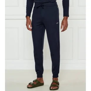 BOSS BLACK Spodnie jogger Waffle Regular Fit - Piżamy męskie - miniaturka - grafika 1