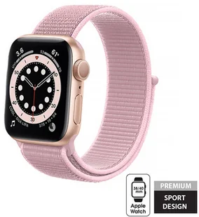 Crong Pasek sportowy Crong Nylon do Apple Watch 38/40mm (Powder Pink) - Akcesoria do smartwatchy - miniaturka - grafika 3