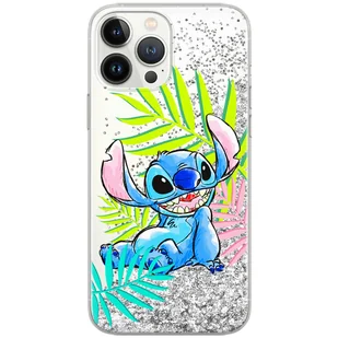 Etui płynny brokat do Apple IPHONE 13 MINI Disney: Stich 008 oryginalne i oficjalnie licencjonowane, Srebrny - Etui i futerały do telefonów - miniaturka - grafika 1
