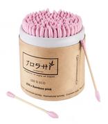 Waciki, płatki i patyczki kosmetyczne - Joshi, Różowe bambusowe patyczki kosmetyczne, 200 szt - miniaturka - grafika 1