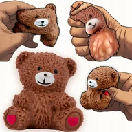 Zabawki sensoryczne - ZABAWKA GNIOTEK Miś Antystresowy Miękki Sensoryczny Squishy BRĄZOWY - miniaturka - grafika 1