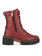 Botki damskie - Mustang Botki 1447-504 Czerwony - miniaturka - grafika 1