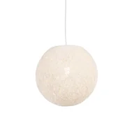 Lampy sufitowe - QAZQA Rustykalna lampa wisząca biała 35cm - Corda - miniaturka - grafika 1
