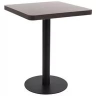 Ławy i stoliki kawowe - vidaXL Stolik bistro, ciemnobrązowy, 60x60 cm, MDF - miniaturka - grafika 1