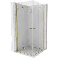 Kabiny prysznicowe - Mexen Mist-F Duo kabina prysznicowa składana 95 x 95 cm, transparent, złota - 8A6-095L-095P-50-00 - miniaturka - grafika 1