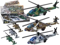 Samoloty i helikoptery - Helikopter Wojskowy Śmigłowiec Militarny Aluminiowy Mix Dźwięk Światła - miniaturka - grafika 1
