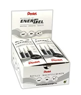 Długopisy - Pentel LR7-3A wkład do pióra EnerGel 0,7 kulka = 0,35 mm, jednostka opakowania = 12 x 3 sztuki, czarny - miniaturka - grafika 1