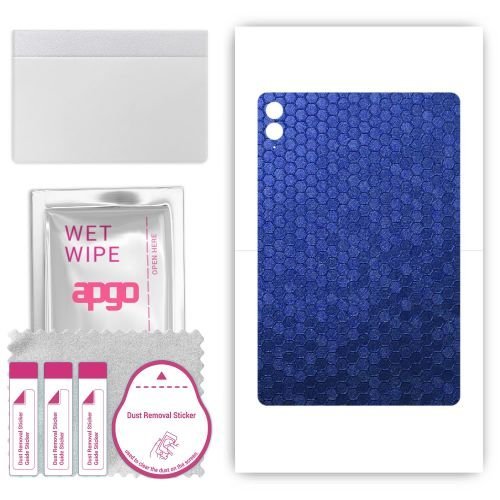folia naklejka skórka strukturalna na TYŁ do Samsung Galaxy Tab S9 FE+ Plus - Plaster Miodu Niebieski - apgo SKINS