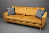 Sofy i kanapy - Sofa Rozkładana Tacoma Tapicerowana Złota 230X100X90 Cm B 5194 - miniaturka - grafika 1