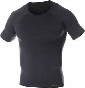 Brubeck SS11710 Koszulka męska z krótkim rękawem ACTIVE WOOL grafitowy XL - Koszulki sportowe męskie - miniaturka - grafika 1