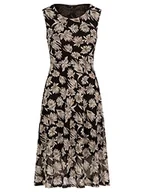 Sukienki - ApartFashion Sukienka damska, luźna sukienka wieczorowa, czarno-wielokolorowa, normalna, Czarno-wielokolorowy, L - miniaturka - grafika 1