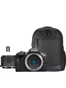 Canon EOS R100 + RF-S 18-45 mm IS STM Travel Kit (torba + 64GB SD) - Aparaty Cyfrowe - miniaturka - grafika 1