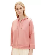 Bluzy damskie - Damska bluza TOM TAILOR z kapturem, 32224-więdnąca róża, L - miniaturka - grafika 1