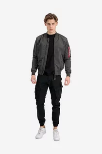 Kurtki męskie - Alpha Industries kurtka bomber dwustronna MA-1 LW AOP Rainbow męska kolor szary przejściowa 106109.136-SZARY - grafika 1