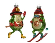 Balony i akcesoria - Zawieszka szklana na choinkę awokado 13,2 cm - miniaturka - grafika 1