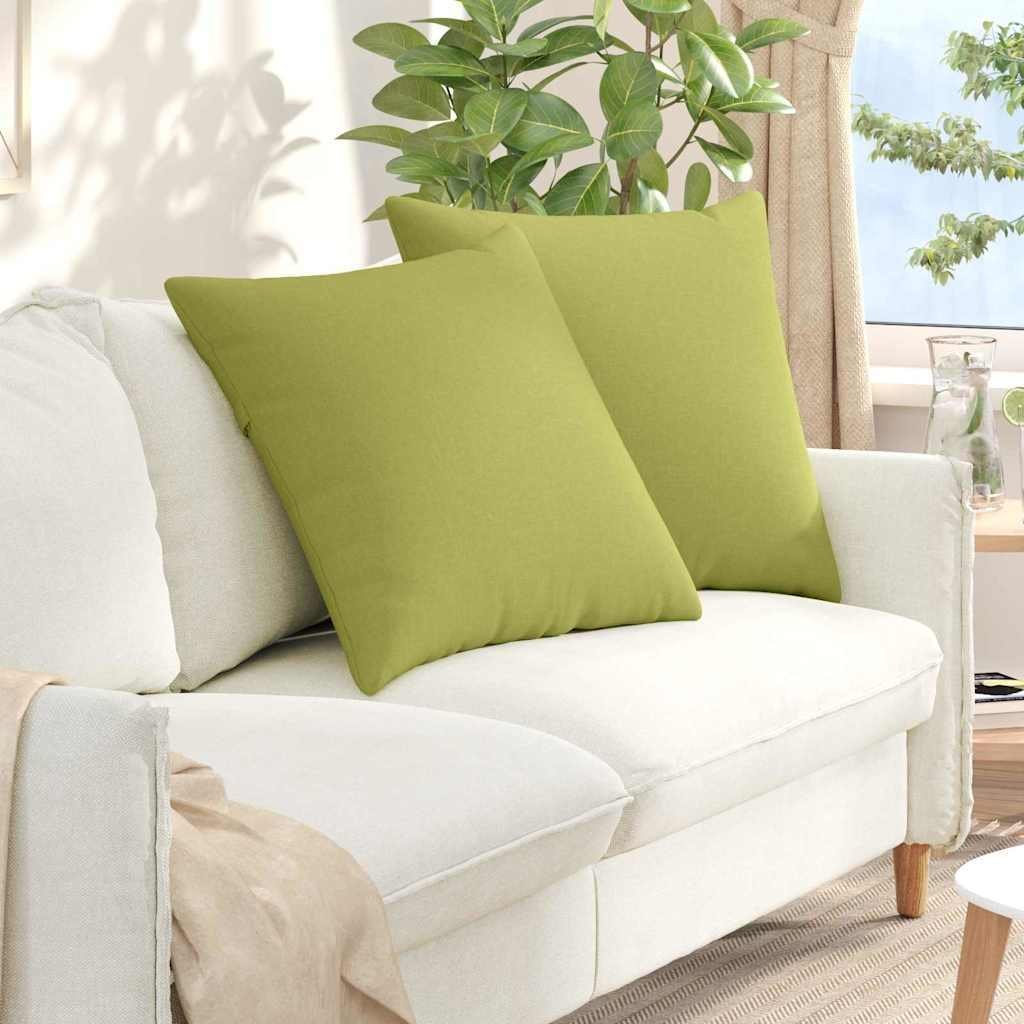 vidaXL vidaXL Poduszki na sofę 2 pcs Jasnozielony 80 x 80 cm tkanina